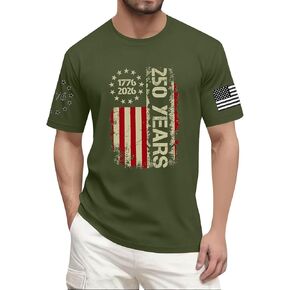 250 Anniversary USA Shirt Crewneck Pullover Tops 1776-2026 Men's Shirts Short Sleeve Tshirts America Crew Neck Tees in Kuwait