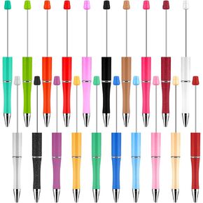120 Pieces Beaded Ballpoint Pens, Beadable Pens, DIY Beadable Pen Bulk Kit - Colorful Plastic Bead Pen for Kids, Students, Office & School Supplies (Multicolor) in Kuwait
