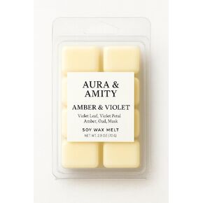 Aura & Amity Scented Soy Wax Melts – Handcrafted Wax Cubes for Warmers – Eco-Friendly, Long-Lasting, Clean Home Fragrance (Amber Santal) in Saudi Arabia