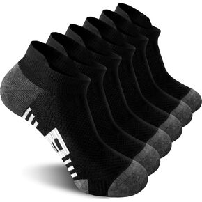 6 أزواج من الجوارب الرجالية ذات القصة المنخفضة للكاحل، مريحة وممتصة للتنفس ومبطنة للجري|جوارب كاجوال مع دعم للقوس وعروة للكعب in Kuwait