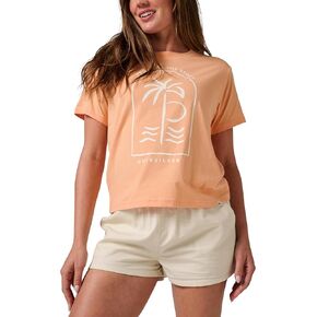 تي شيرت نسائي برسومات كلاسيكية من Quiksilver بتصميم Sunset Views in Kuwait