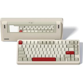 Womier RD75 Pro 75% Keyboard, Quick Release Wireless Aluminum Gaming Keyboard, QMK/VIA Tri-Mode Mechanical Keyboard Custom Hot Swappable with RGB Creamy Keyboard for Windows/Mac/PC - Silver in Kuwait