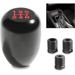 5-Speed Shift Handle – Non-Slip Easy-Grip Alloy Gear Shift Knob with Gear Position Markings – Anti-Rust with Threaded Adapter – Compatible with Most Manual Transmission Models (Black) in Kuwait