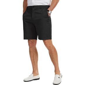 Men's Cotton Stretch Chino Shorts Elastic Waist Drawstring Casual Lightweight Summer Beach Short in Kuwait