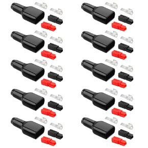 10 Pairs 45Amp Power Connectors Kit 4-6mm²(10-12 AWG) 45A 600V Quick Connect/Disconnect Connector with PVC Cover and Copper Silver-Plated Terminals in Kuwait