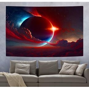SHRAPHY Galaxy Cosmic Tapestry 60x40 Inches - Fairy Tale Starry Sky and Clouds Wall Hanging for Bedroom Decoration in Kuwait