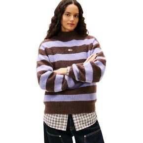 Tommy Jeans Women's Medium Weight Wool Blend Mock Neck Sweater with Embroidered Logo in Kuwait