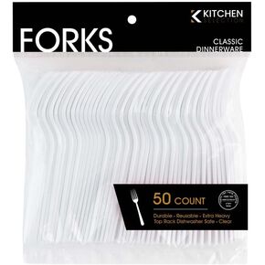 Bluesky Trading Kitchen Selection, White Deluxe Soup Spoons - Pack Of 50 - Classic & Disposable Plastic Cutlery, Perfect for Birthday Parties, BBQs, Home & Catering Events in Saudi Arabia