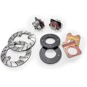 مجموعة تحويل فرامل القرص الأمامي SuperATV متوافقة مع موديلات Honda ATV (انظر الإعداد) | تستخدم مع عجلات فولاذية مقاس 12 بوصة أو أكبر | سهلة التركيب - لا حاجة إلى لحام أو تعديل in Kuwait