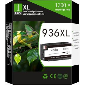 خراطيش حبر سوداء 936XL 936e متوافقة مع خراطيش حبر HP 936e 936 بديلة لطابعات HP OfficeJet Pro 9110 9120 9122 9125 9128 9130 9135 9730 Series (1 ظهر) in Kuwait