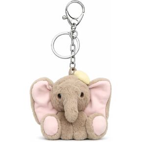 Plush Elephant Keychain Soft Decorative Bag Charm & Key Ring for Backpacks, Purses & Duffel Bags Cute Novelty Accessory for Women and Teens Everyday Carry in Saudi Arabia
