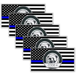 Thin Blue Line Sticker, Bandera Azul De PolicíA para Carro, Blue Line Flag Sticker, American Flag Thin Blue Line Decal for Cars, Trucks, Windows, Laptops (A,10pcs) in Kuwait