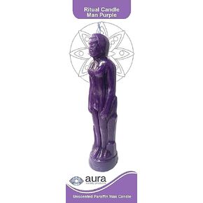 Aura Figure Candle Purple Man Vela Figura Hombre Morado 7.50 in Kuwait