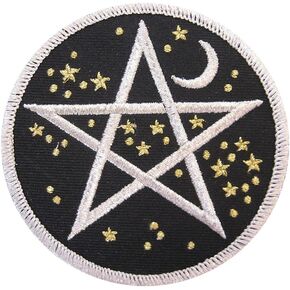 Starry Pentagram Embroidered Patch - 3 Inches in Kuwait