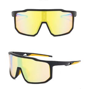 نظارات شمسية رياضية للرجال والنساء، حماية من الأشعة فوق البنفسجية 400، الجري وركوب الدراجات وصيد الأسماك، إطار أسود أحمر مع عدسات عاكسة in Kuwait