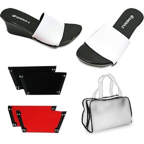 Onesole Shark Tank Special Shoe Set, Interchangeable Sandals for women Solid Black, Solid Red, & Solid White Comfie Tops, for women's wedge Sandals (Size 7) in Saudi Arabia