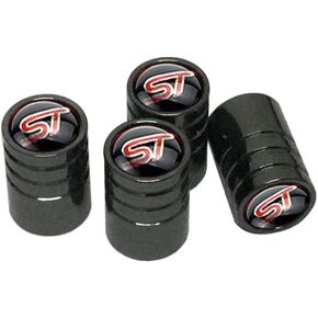 4 قطع من GO-UPP باللون الأسود بشعار ST أغطية جذعية لصمام عجلة السيارة المعدنية لسيارة Ford ST Focus Mondeo kuga Fiesta ecosport s-max Edge Mustang Transit Taurus f150 Explorer إكسسوار ديكور in Kuwait