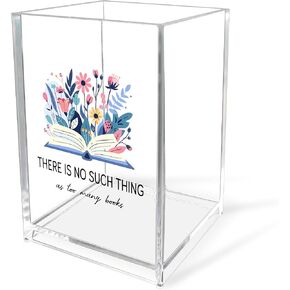 Book Lovers Gifts Bookish Bookworm Book Themed Librarians Gifts Mothers Day Teachers Christmas Valentines Day Gift Flower Acrylic Bookmark Holder Pen Pencil Cup School Home Gift Office Desk Organizer in Kuwait