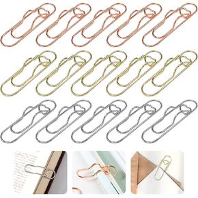 15 Pcs Metal Pen Clips for Notebooks, Gold Silver Rose Gold Pen Holder Clips for Papers Planners Journals, Slim Portable Pencil Clip Accessories in Kuwait