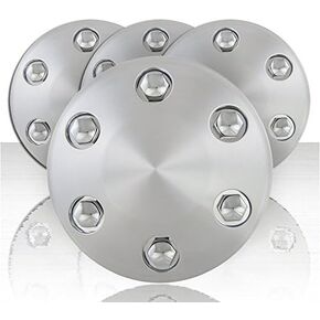 مجموعة انعكاسات تلقائية مكونة من 4 أغطية مركزية من الألومنيوم المصقول ABS لسيارة Ford F-150 2006-2014 in Kuwait