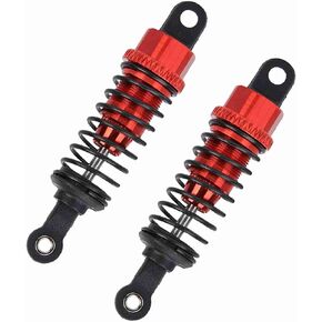 2PCS 1/18 Remote Control Car Metal Damper, Strong, sturdy, Excellent Damping Effect, Balanced Driving, 65mm Red, Made of quality material, comes with good elasticity springs, in Kuwait