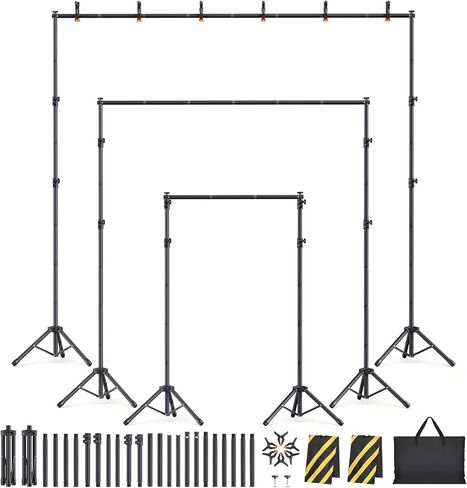 Backdrop Stand for Parties, 6 Widths Available Backdrop Stand, 10x7.5ft Back Drop Adjustable Stand, Background Stand Backdrop, Photo Backdrop Stand Kit for Portrait, Studio Photography, Party in Saudi Arabia