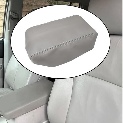 NLQR Center Console Lid Armrest Cover Replacement Microfiber Leather Gray Compatible with Toyota Highlander 2008 2009 2010 2011 2012 2013 in Saudi Arabia