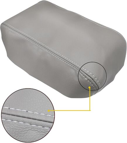 NLQR Center Console Lid Armrest Cover Replacement Microfiber Leather Gray Compatible with Toyota Highlander 2008 2009 2010 2011 2012 2013 in Saudi Arabia