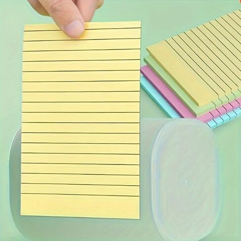 1 Piece Total 800 Pages Sticky Notes Set, 1 Piece 200 Pages, Portable Lined self-Adhesive memo Pads for Note-Taking, Office, Home and School use - Paper (1 Set) (M) in Saudi Arabia