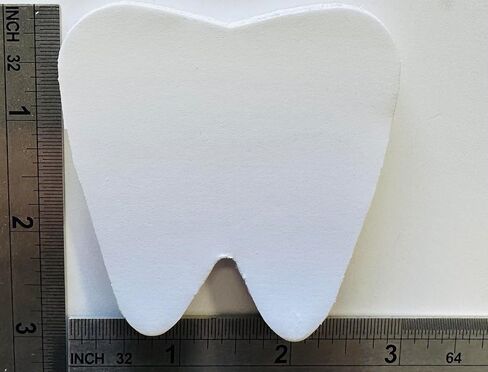 SHAPES ETC. 50 Sheets Tooth Sticky Notepad 3in White, Cute Self Stick Note, Dental Notepad, Lunch Box Notes, Dentist Gift, Bulletin Board Décor, Gifts, Tags, Decorations, Memos, Reminders, Made in USA in Saudi Arabia
