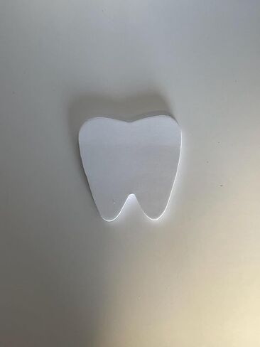 SHAPES ETC. 50 Sheets Tooth Sticky Notepad 3in White, Cute Self Stick Note, Dental Notepad, Lunch Box Notes, Dentist Gift, Bulletin Board Décor, Gifts, Tags, Decorations, Memos, Reminders, Made in USA in Saudi Arabia