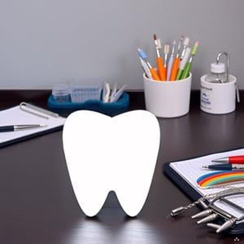 SHAPES ETC. 50 Sheets Tooth Sticky Notepad 3in White, Cute Self Stick Note, Dental Notepad, Lunch Box Notes, Dentist Gift, Bulletin Board Décor, Gifts, Tags, Decorations, Memos, Reminders, Made in USA in Saudi Arabia