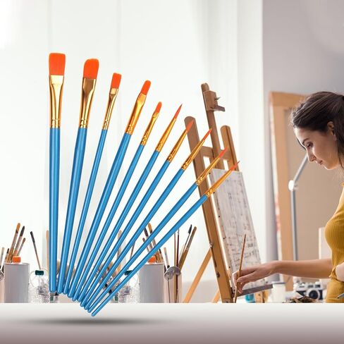 Paint Brushes Set 10pcs, Art Brushes, Paint Brushes, Paint Brush, Watercolor Brushes in Saudi Arabia