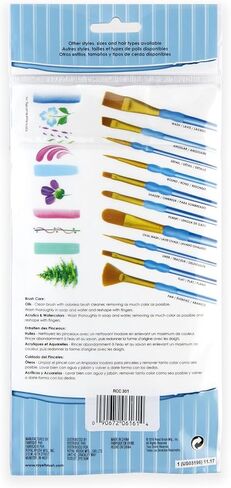 Royal and Langnickel Crafter's Choice Round Taklon Variety Brush Set - Gold (Pack of 11) in Saudi Arabia