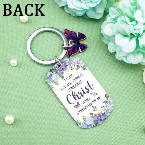 igvean هدايا الكتاب المقدس آية الكتاب المقدس هدايا فراشة المفاتيح هدية روحية للنساء هدية دينية مسيحية ملهمة للنساء الأصدقاء الأخت Bestie ابنة أمي عمة الإيمان القائم على الحاضر in Kuwait