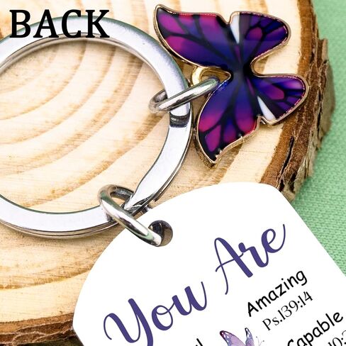 igvean هدايا الكتاب المقدس آية الكتاب المقدس هدايا فراشة المفاتيح هدية روحية للنساء هدية دينية مسيحية ملهمة للنساء الأصدقاء الأخت Bestie ابنة أمي عمة الإيمان القائم على الحاضر in Kuwait