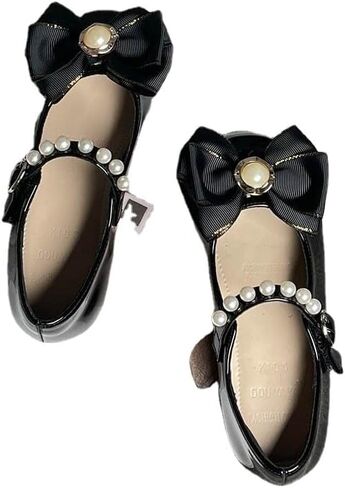Girls Flats PU Leather Casual Shoes Bow Knot Mary Jane Princess Shoe in Saudi Arabia