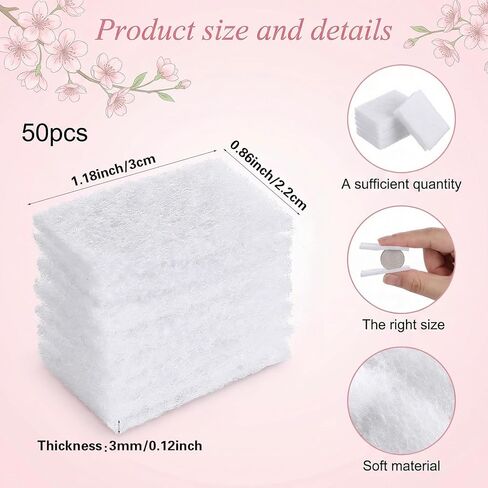 50 Pcs Unscented Aroma Pads, 1.1x0.8 Aroma Oil Refill Pads Perfume Diffusers Humidifier Refill Pad Replacement for Home Electronic Locket Scent Plug-in Diffuser Equipment in Saudi Arabia