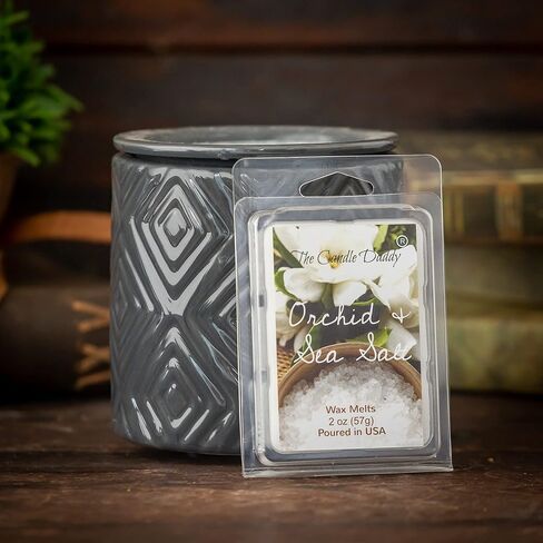 The Candle Daddy Orchid & Sea Salt - رائحة الأوركيد الزهرية المنعشة وملح البحر - الحد الأقصى من مكعبات الشمع المعطرة / تذوب - 5 عبوات - إجمالي 10 أونصات - 30 مكعبًا in Saudi Arabia