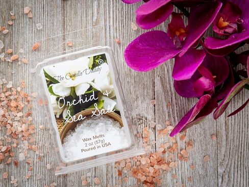 The Candle Daddy Orchid & Sea Salt - رائحة الأوركيد الزهرية المنعشة وملح البحر - الحد الأقصى من مكعبات الشمع المعطرة / تذوب - 5 عبوات - إجمالي 10 أونصات - 30 مكعبًا in Saudi Arabia