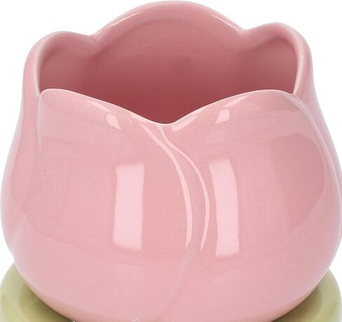 Wax Burners, Pink Flower Shape Ceramic Aromatherapy Burner, Essential Oil Compatible, Aromatherapy Oil Warmer Ceramic Candle Holder Essential Oil Burner for Home Bedroom Decor in Saudi Arabia