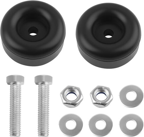 2PCS 2.5 Inch Trailer Door Bumper Rubber Stops,Trailer Ramp Door Rubber Bumpers for Shock Absorption with Screws/Nuts/Gaskets,Universal Rubbers Bump Stop Enclosed Trailers Parts in Saudi Arabia