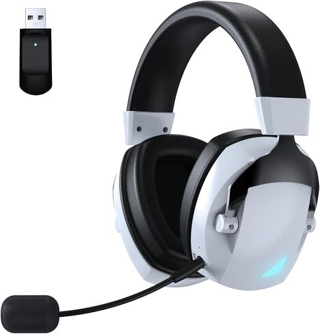 Wireless Gaming Headset for PS5, PS4, PC, Nintendo Switch, 2.4GHz USB Gaming Headphones, Bluetooth 5.3, 50H Battery, Noise Canceling Microphone, ONLY 3.5mm Wired Mode for Xbox Series in Saudi Arabia