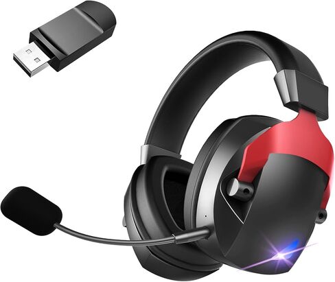 Wireless Gaming Headset for PS5, PS4, PC, Nintendo Switch, 2.4GHz USB Gaming Headphones, Bluetooth 5.3, 50H Battery, Noise Canceling Microphone, ONLY 3.5mm Wired Mode for Xbox Series in Saudi Arabia