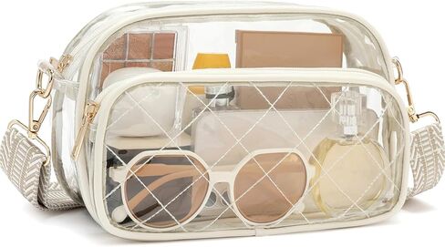 NEOREAL Clear Bag for Stadium Events Transparent Bags Crossbody Small Purse for Women Girls for Concerts Sports Approved in Kuwait