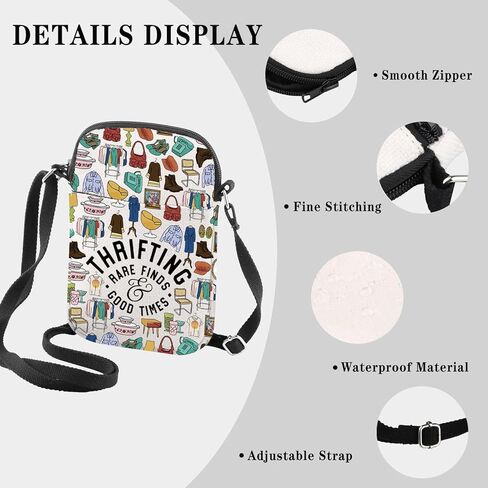 GJTIM Thrift Store Lover Gift Thrift Shopper Gift Thrifting Rare Finds Good Times Crossbody Bag for Thrifter in Saudi Arabia