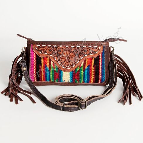 American Darling Small Crossbody Hand Tooled Saddle Blanket Genuine Leather Western Women Bag Handbag Purse | for Cute in Saudi Arabia