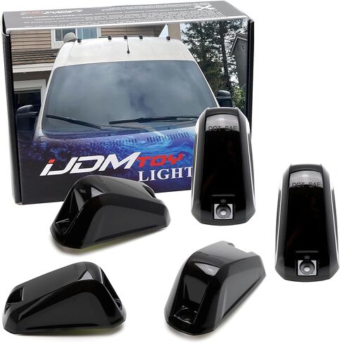 iJDMTOY 5pc Set Semi-Clear Lens Front Cab Roof Clearance Marker Light Housings Compatible with 2014-2023 Dodge RAM ProMaster 1500 2500 3500 Cargo RV Van in Saudi Arabia