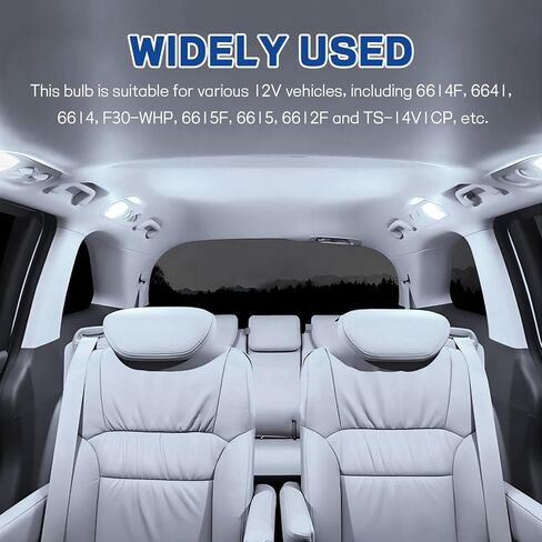 6PCS 31mm LED Car Light Bulb Interior, Bright 9-SMD 4014 Chips, 6614F 6641 6612F Festoon LED Bulb for Car, 12V Automotive Bulbs for Vanity Mirror, Sun Visor, Dome Lights (White) in Saudi Arabia