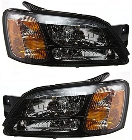 مجموعة المصابيح الأمامية للسائق والركاب من Garage-Pro لسيارة Subaru Outback 2000-2004، الهالوجين القديم مع المصابيح، يستبدل # 84001AE15A 84001AE14A in Kuwait